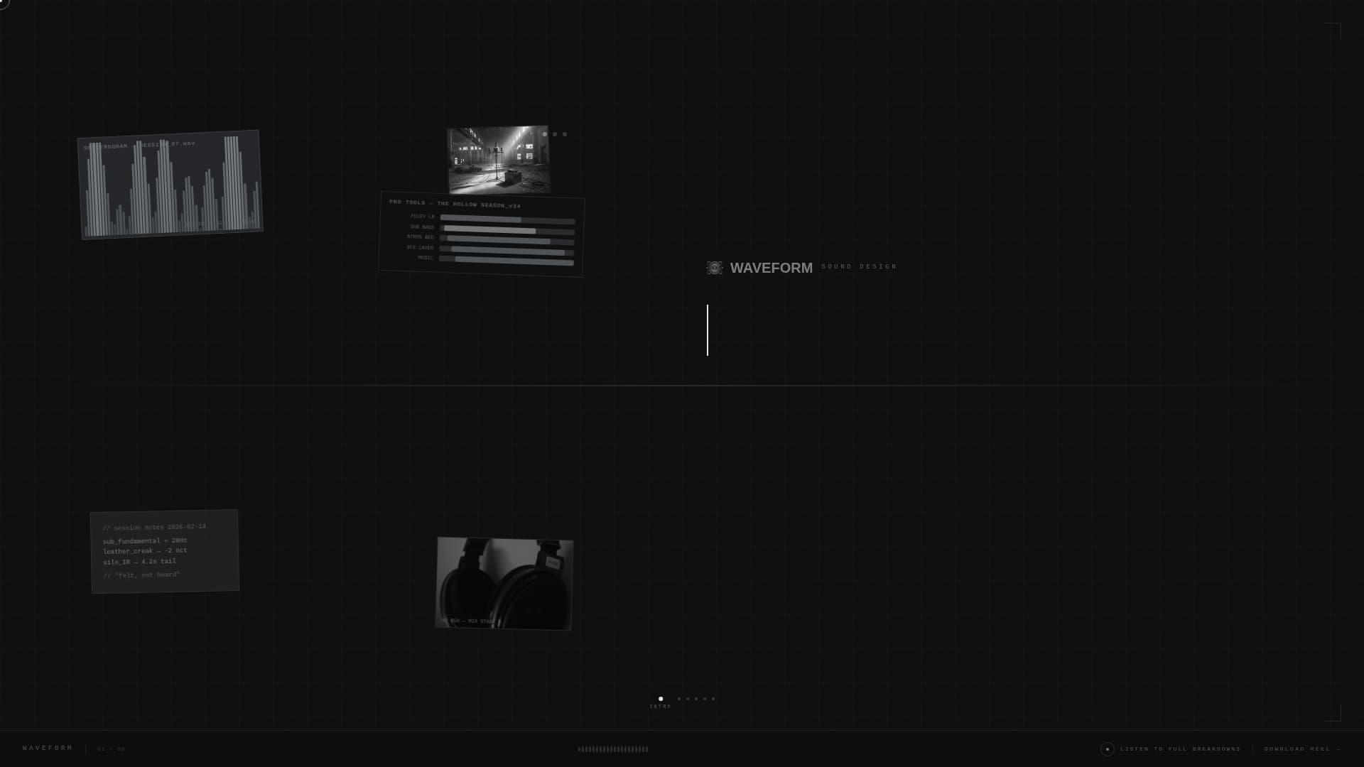 Waveform - Immersive Sounddesigner Landing Page Template