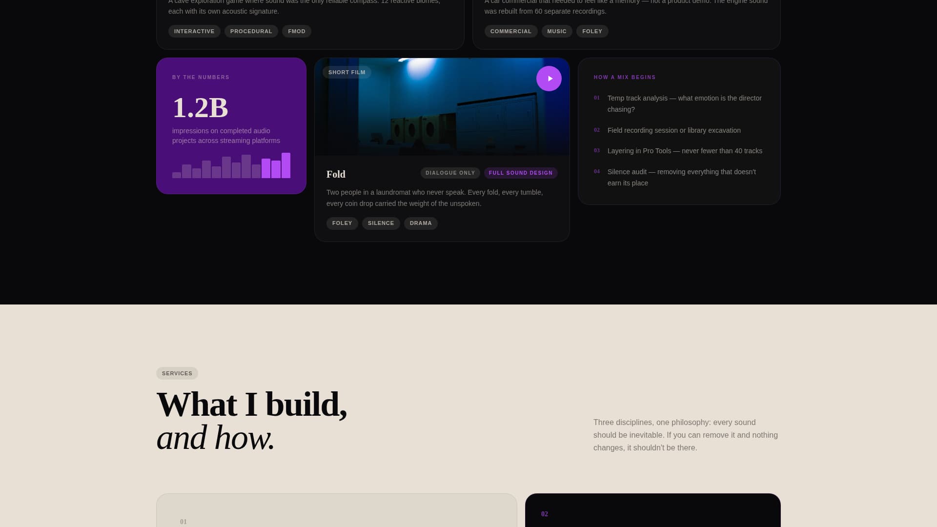 Sound Designer Portfolio Portfolio Website Template