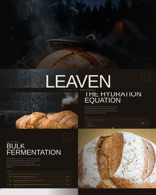 Leaven - Brutalist Sourdough Landing Page Template