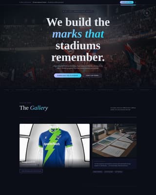 Stadiummark - Electrifying Sportsbranding Landing Page Template