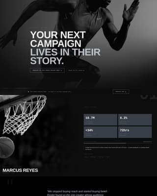 Roster - Elite Sportsmarketing Landing Page Template