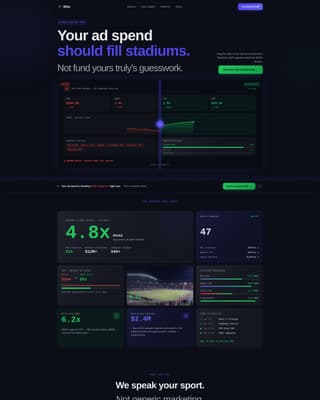 Sports Marketing & Agency Portfolio Website Template