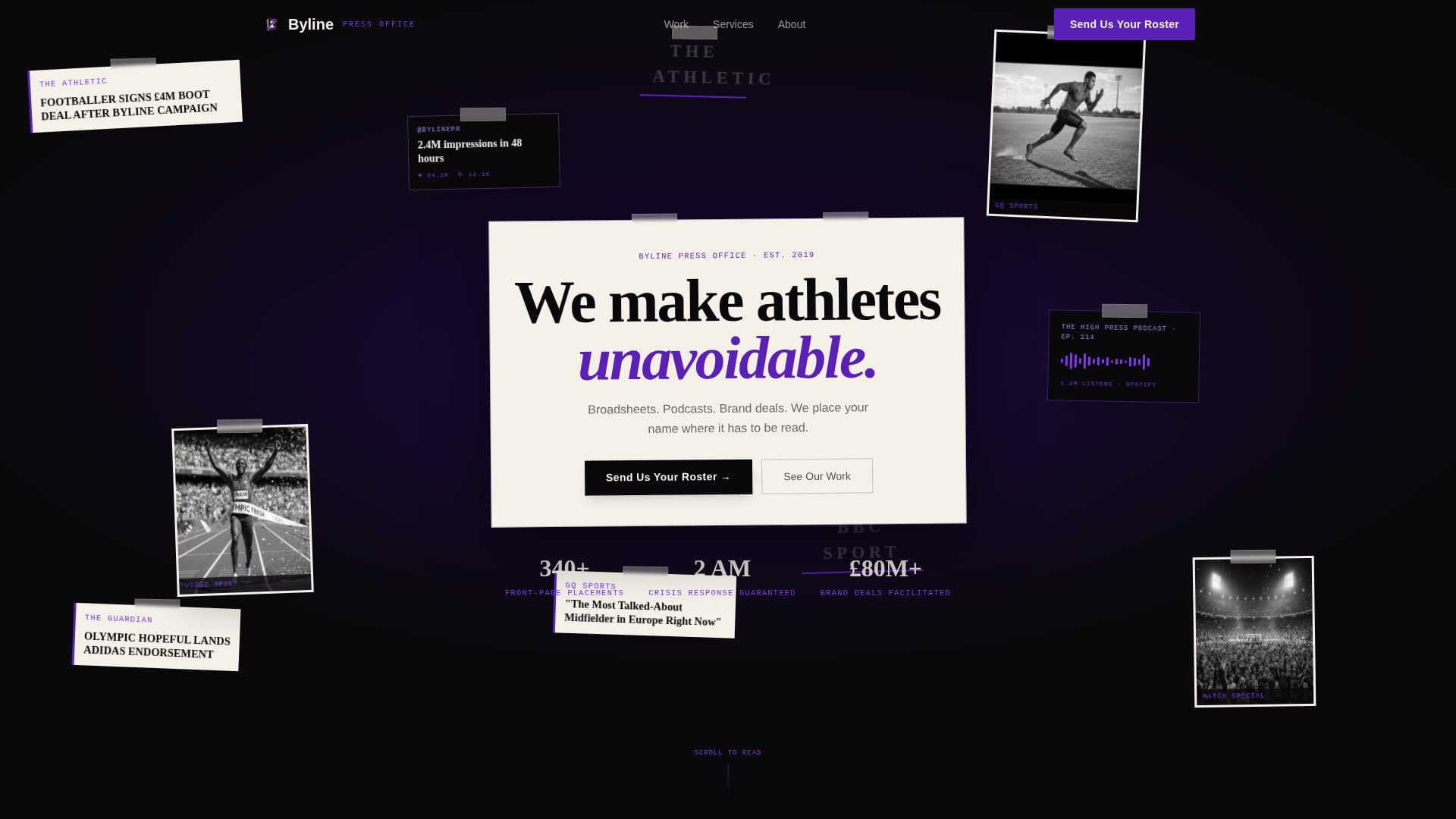 Sports Marketing & Agency Advanced Portfolio Website Template