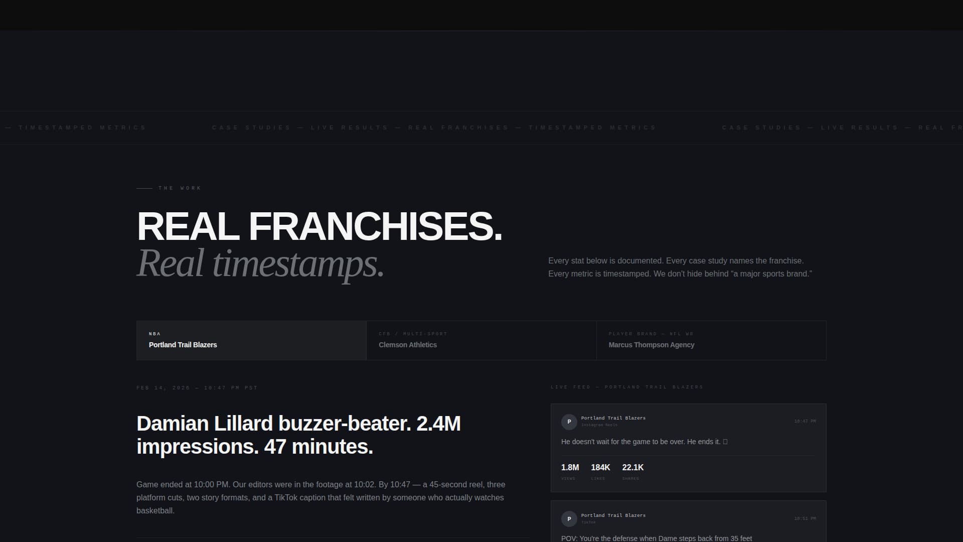 Gridiron - Powerful Sportsagency Landing Page Template