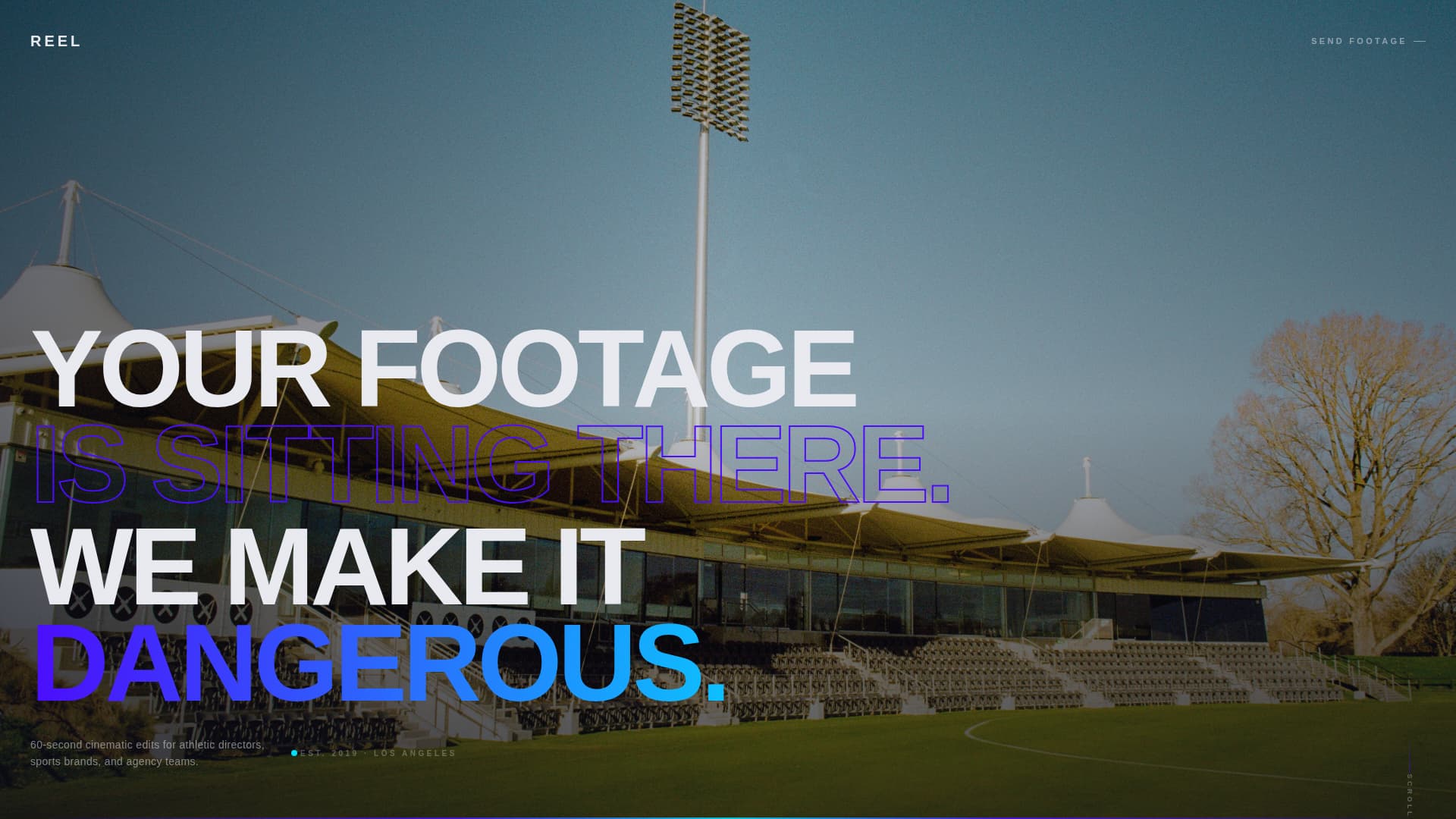 Reel - Cinematic Sports Landing Page Template