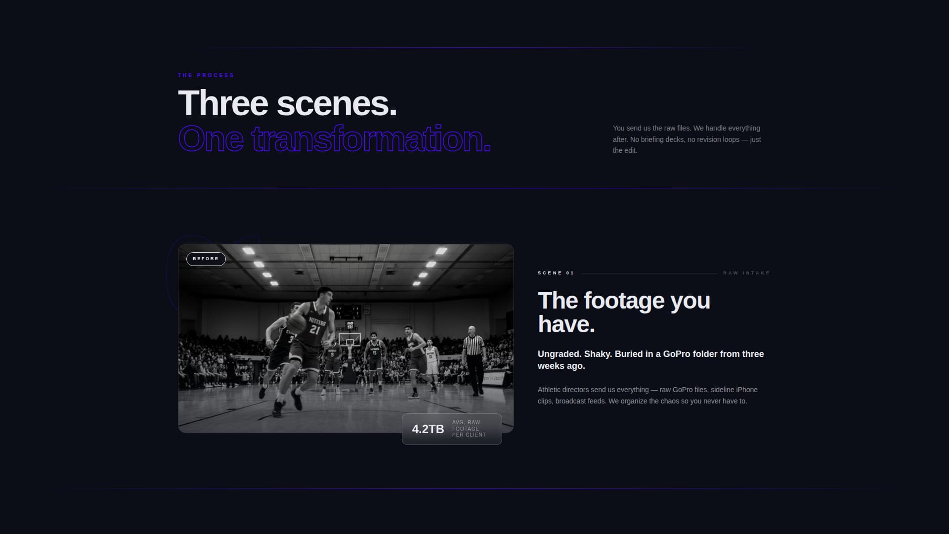 Reel - Cinematic Sports Landing Page Template