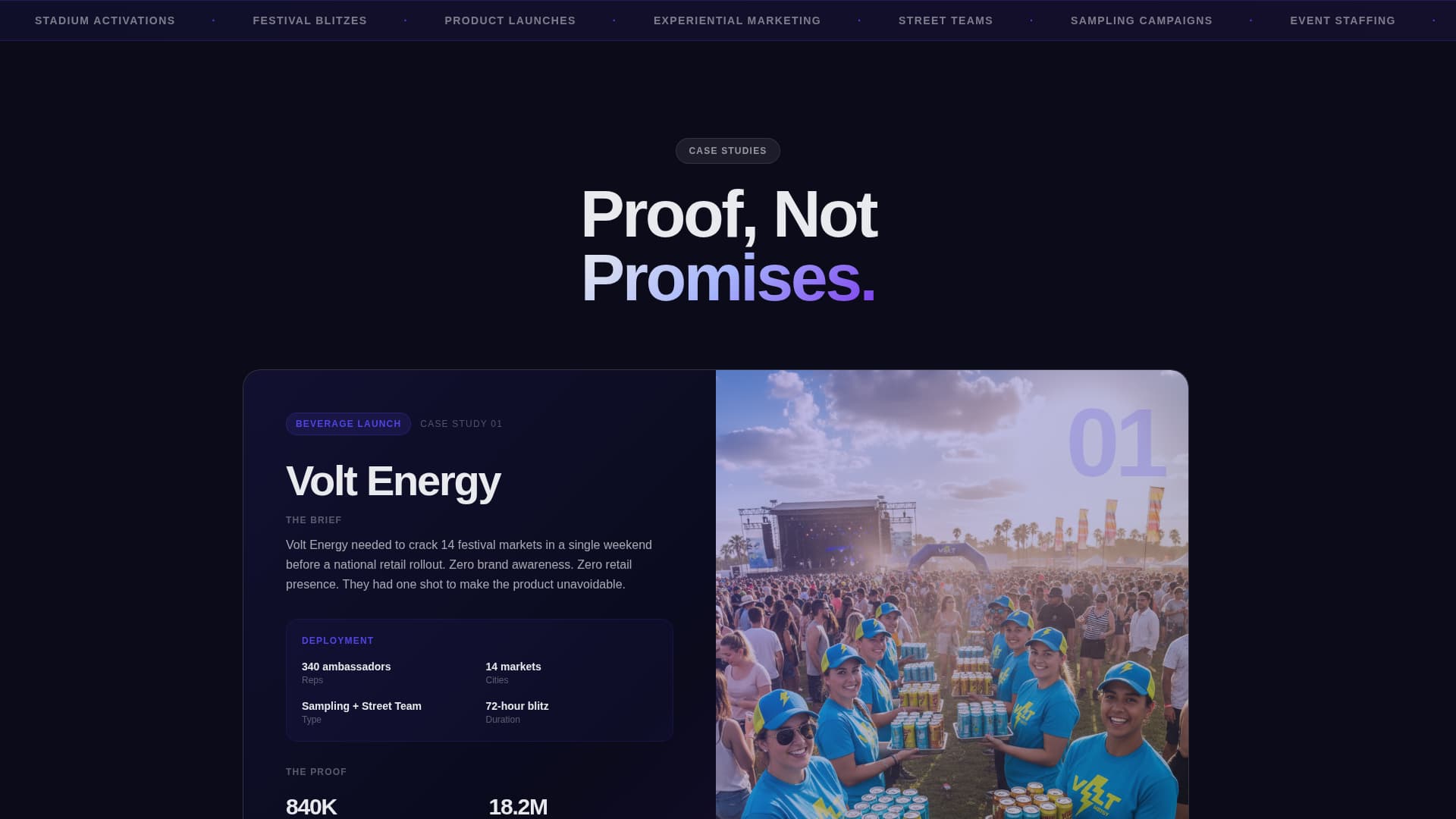 Activate - Electric Streetteam Landing Page Template