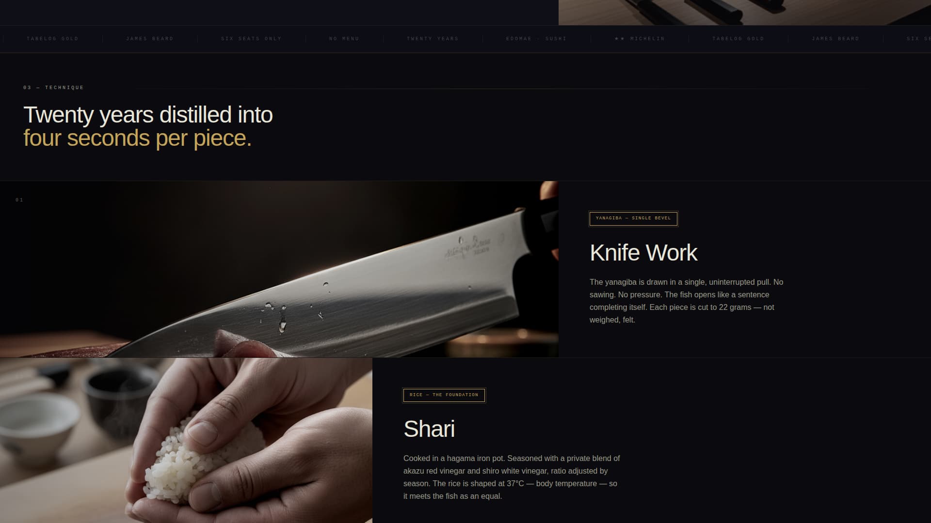 Omakase - Prestigious Sushichef Landing Page Template