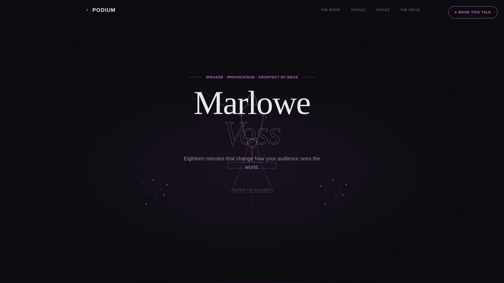 Podium - Captivating Speaker Landing Page Template