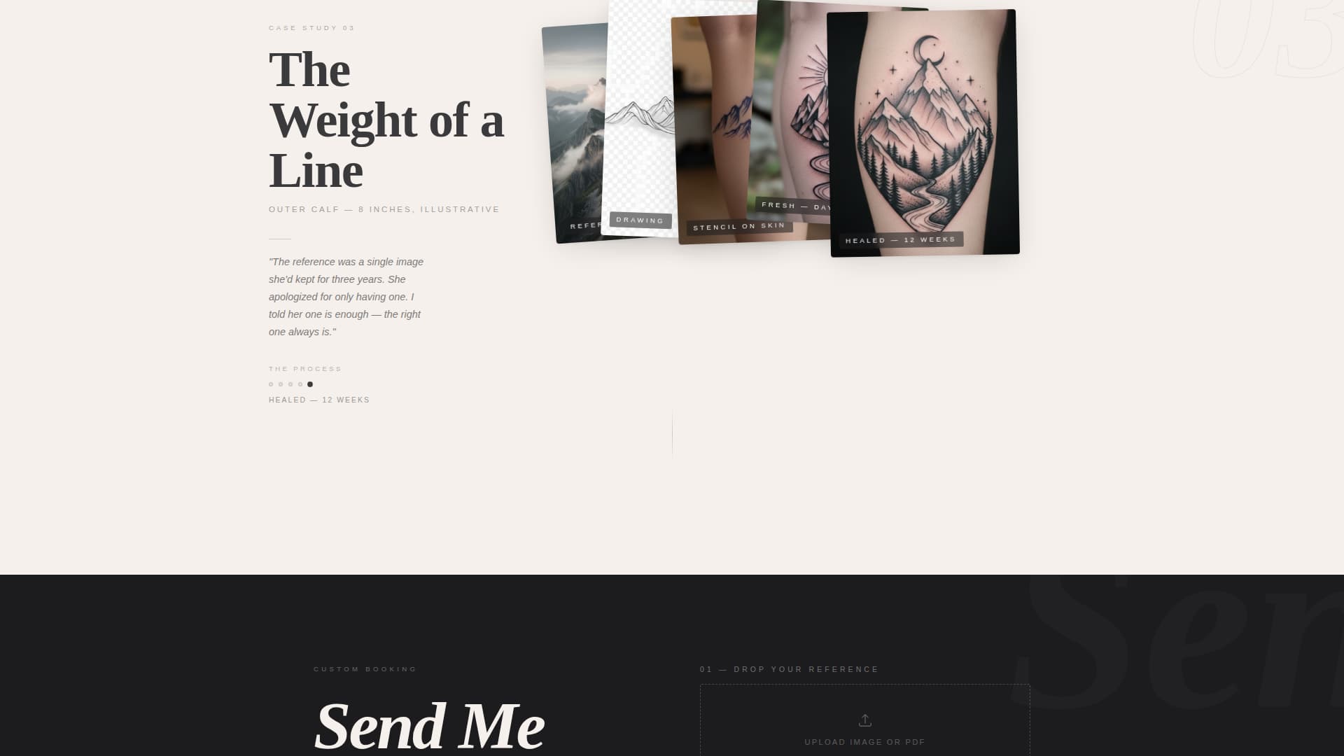 Ink - Immersive Tattoo Landing Page Template