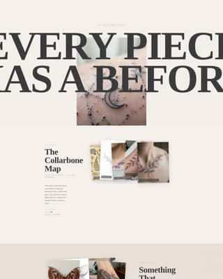 Ink - Immersive Tattoo Landing Page Template