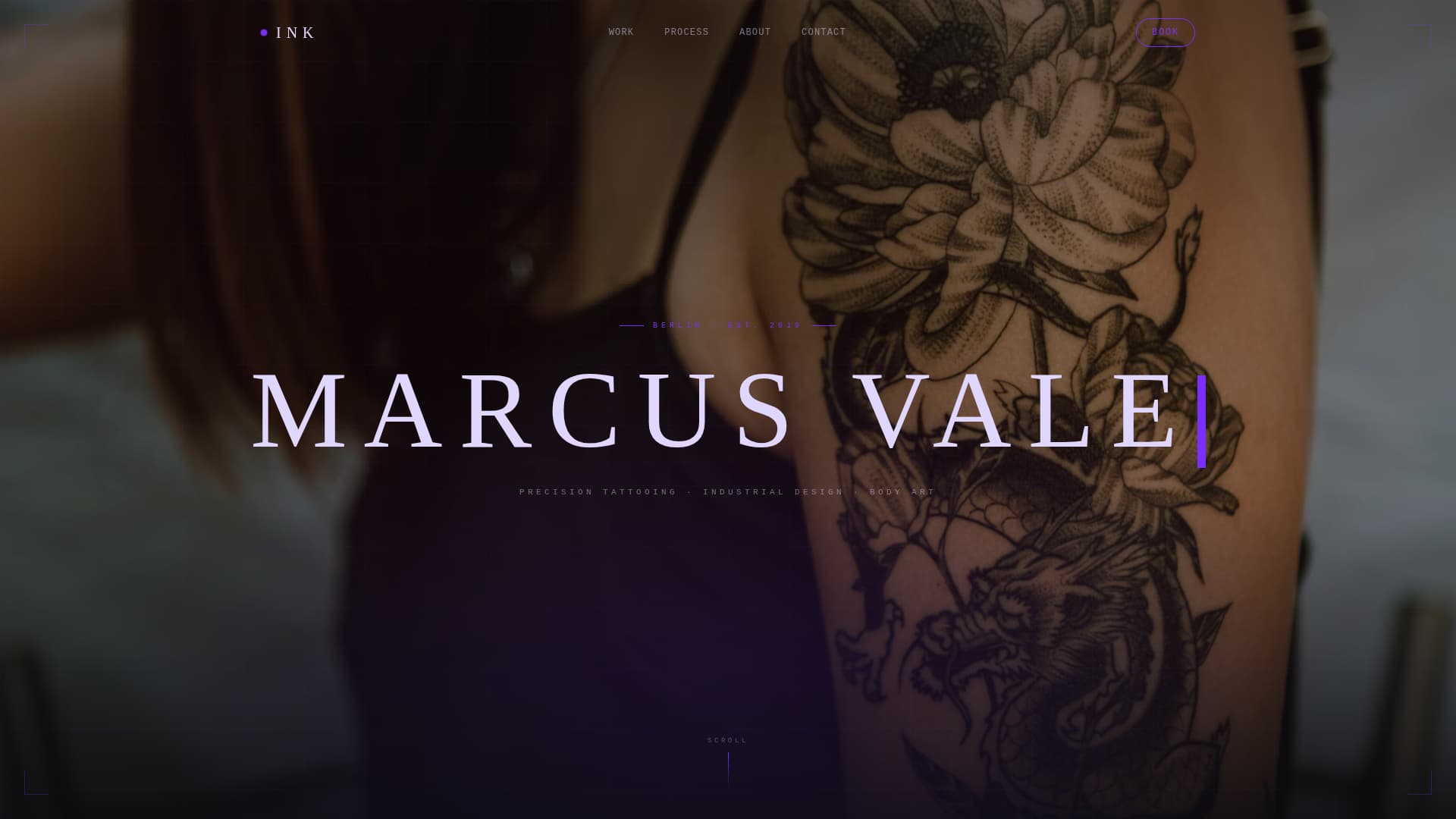 Ink - Electric Tattooartist Landing Page Template