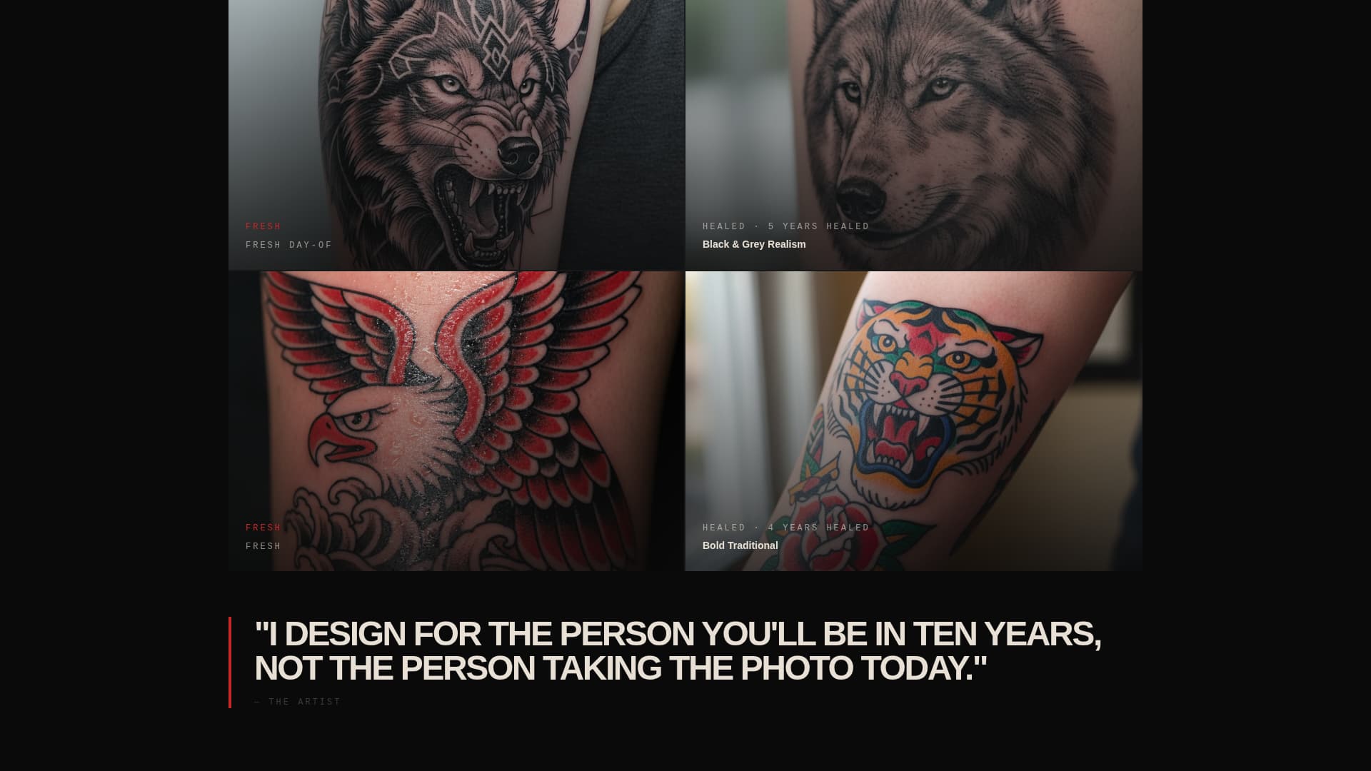 Needle - Bold Tattooartist Landing Page Template