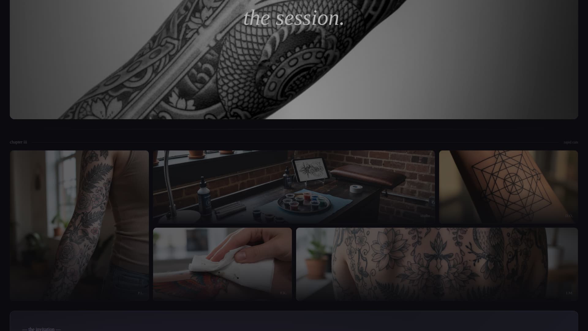 Needle - Cinematic Tattoo Landing Page Template
