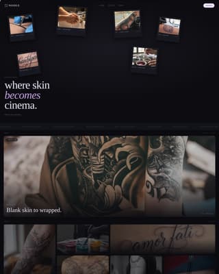 Needle - Cinematic Tattoo Landing Page Template