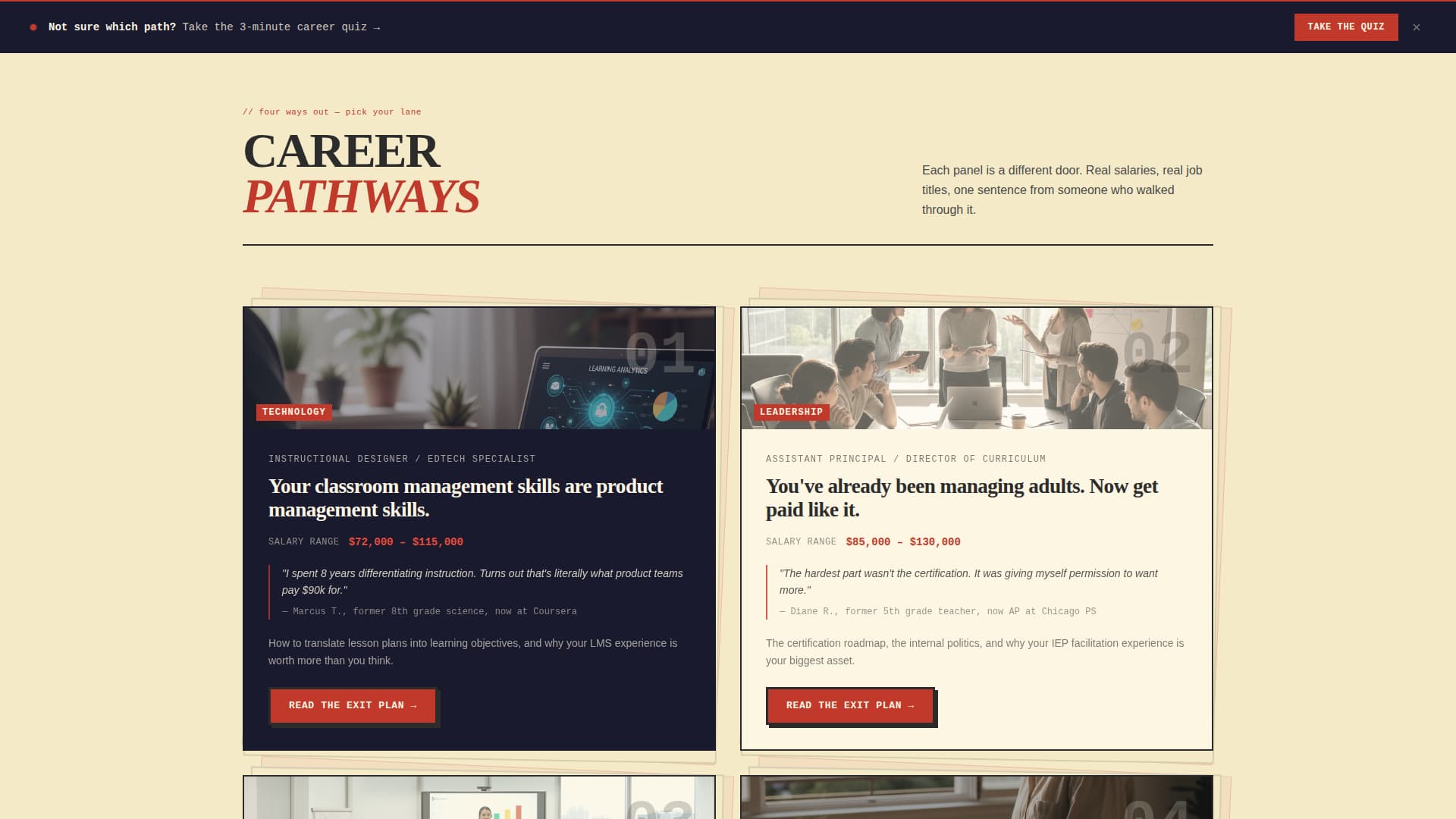 Chalk - Bold Educator Landing Page Template