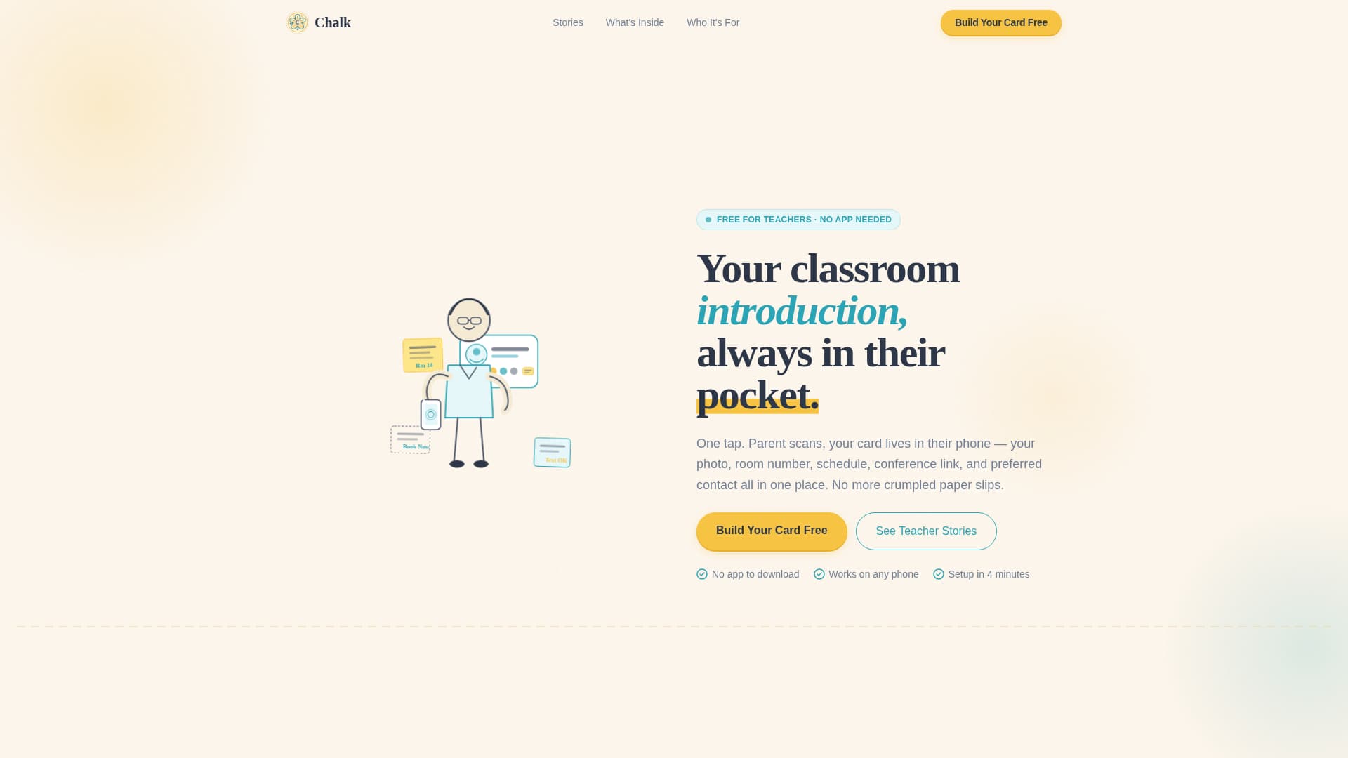 Chalk - Inspiring Teacher Landing Page Template