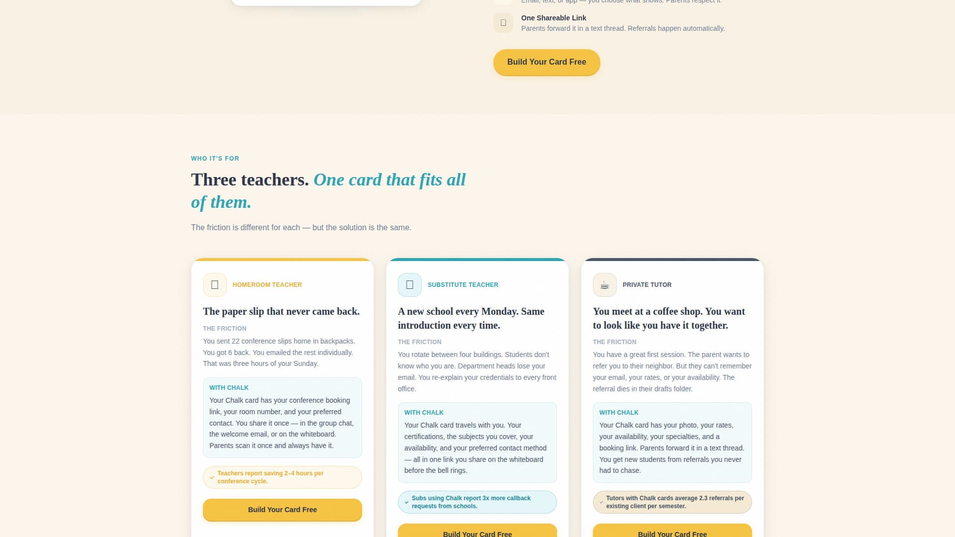 Chalk - Inspiring Teacher Landing Page Template