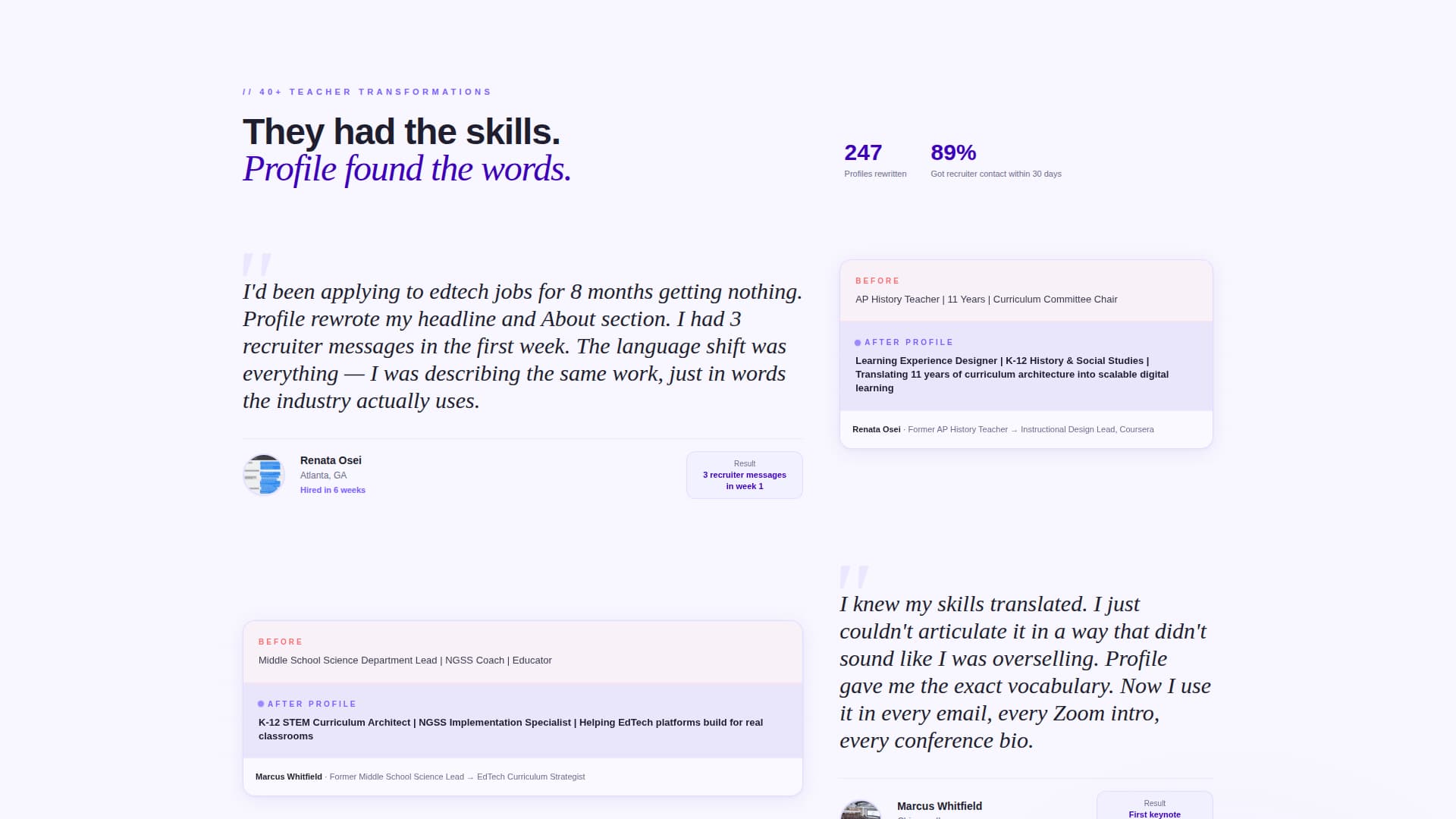 Educator - Polished Linkedin Landing Page Template