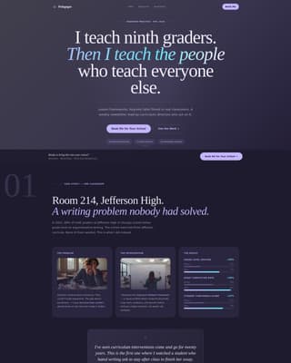 Pedagogue - Inspiring Teacher Landing Page Template