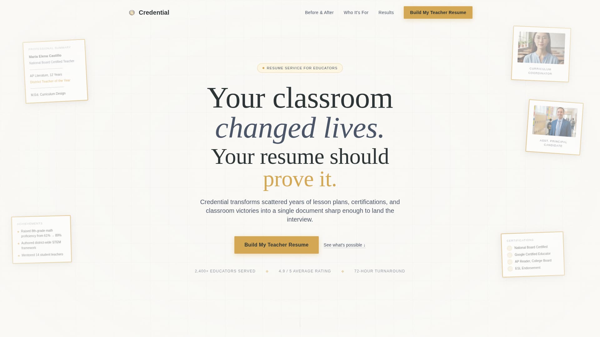 Teacher - Modern Professional Landing Page Template