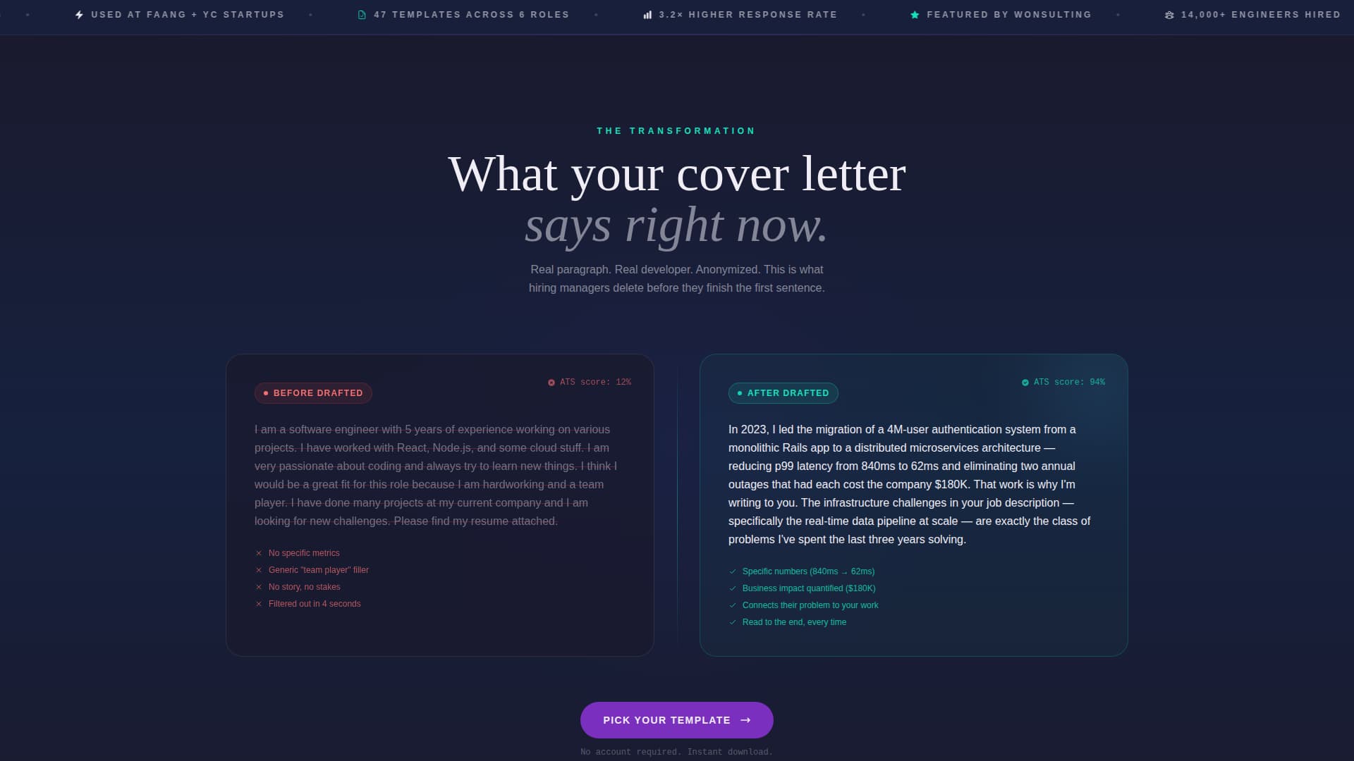 Drafted - Powerful Techprofessional Landing Page Template