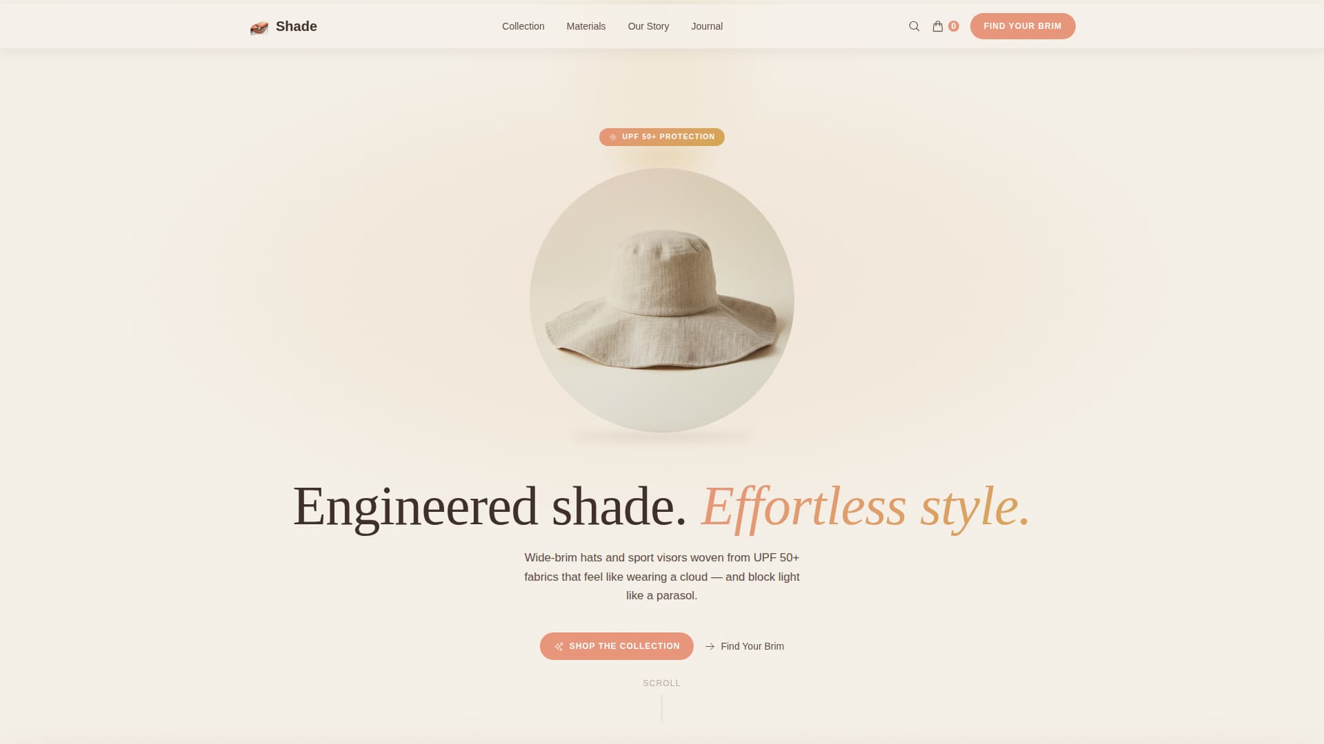 Hat & Headwear Brand Professional Website Template