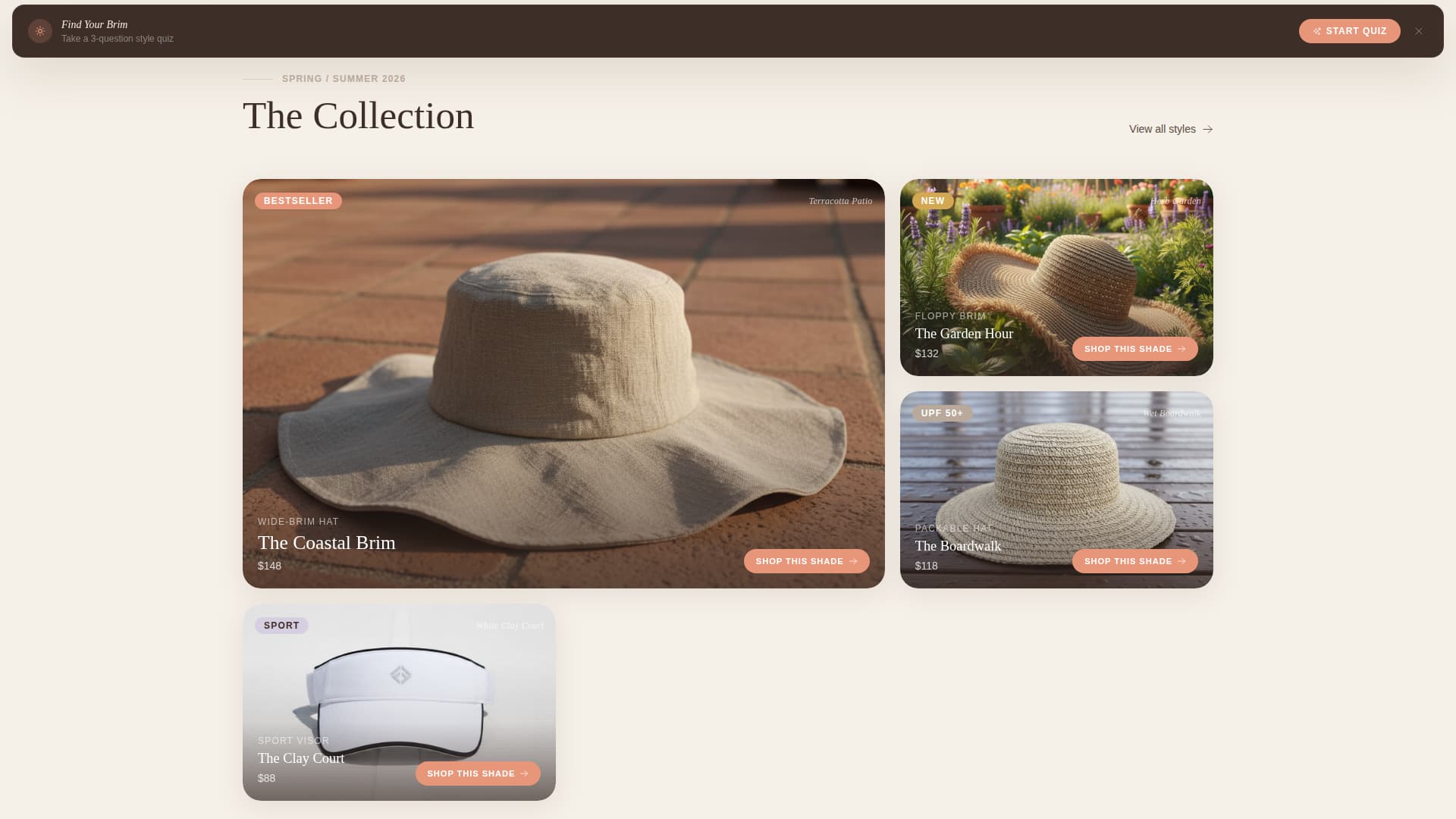 Hat & Headwear Brand Professional Website Template