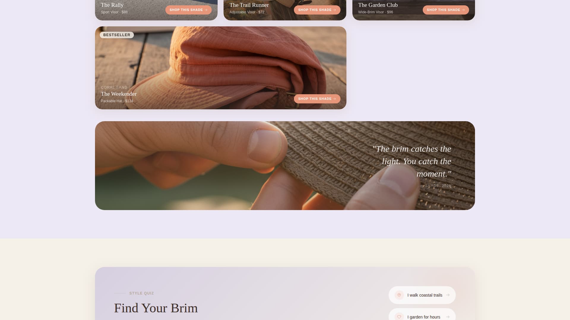 Hat & Headwear Brand Professional Website Template