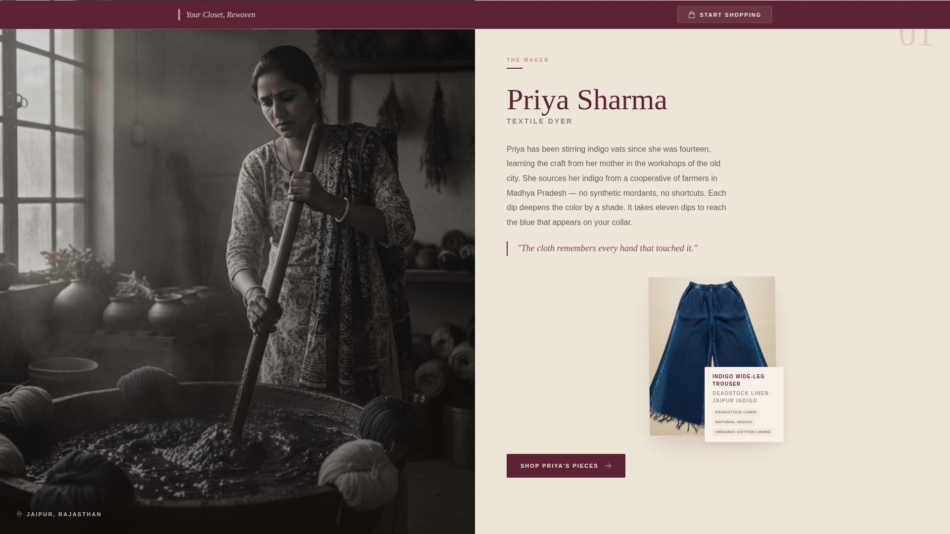 Sustainable & Ethical Fashion Specialist Professional Website Template