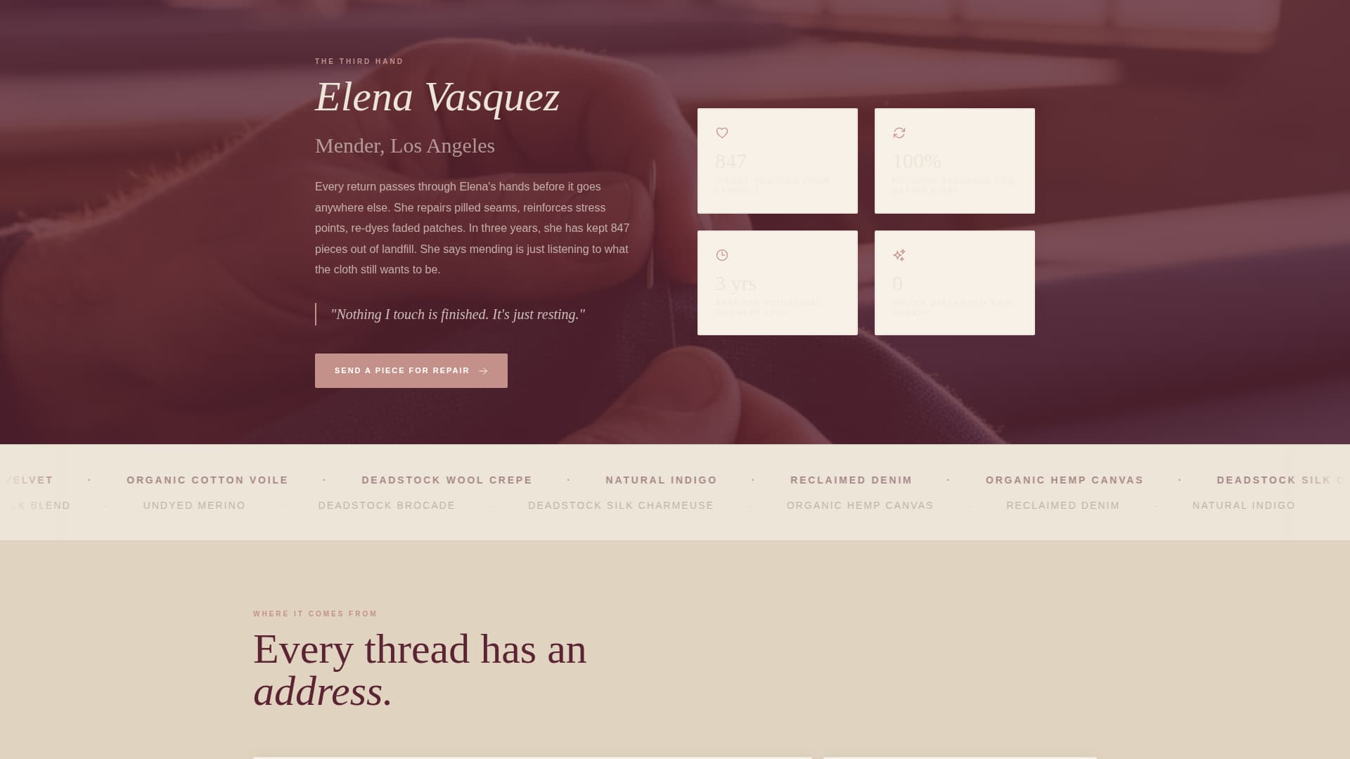 Sustainable & Ethical Fashion Specialist Professional Website Template