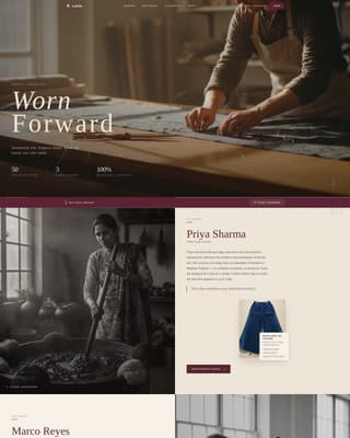 Sustainable & Ethical Fashion Specialist Professional Website Template