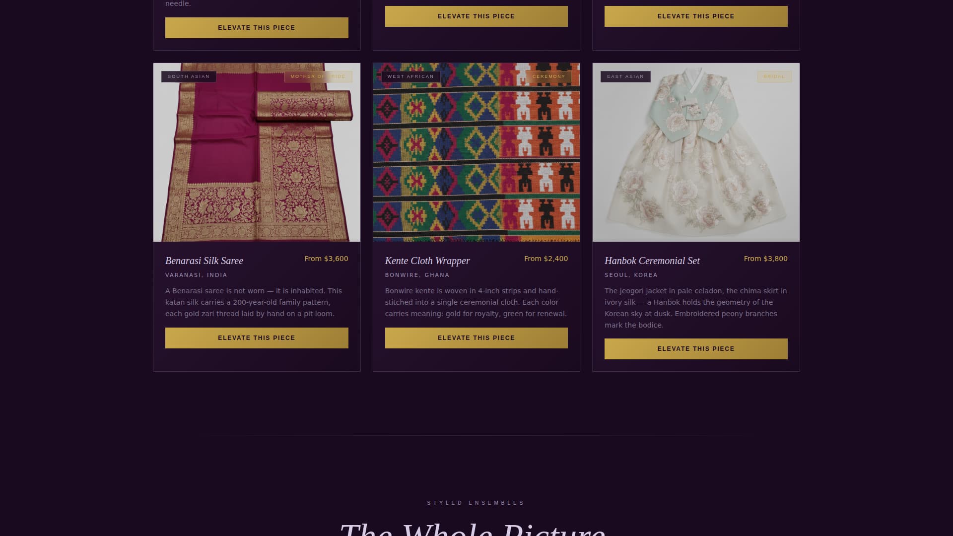 Bridal & Occasion Wear Specialist Booking Website Template