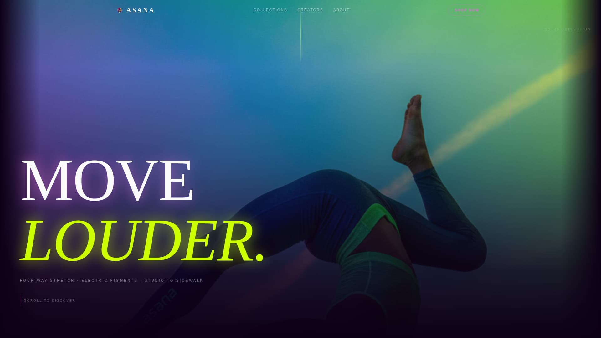 Asana - Vibrant Activewear Landing Page Template