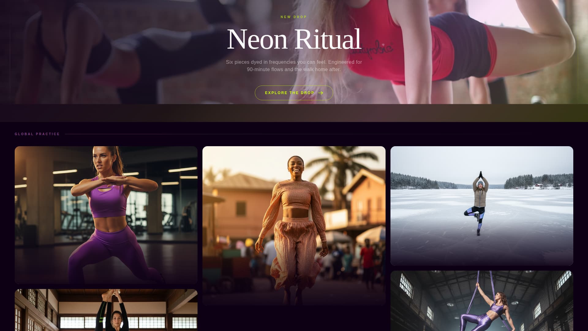 Asana - Vibrant Activewear Landing Page Template