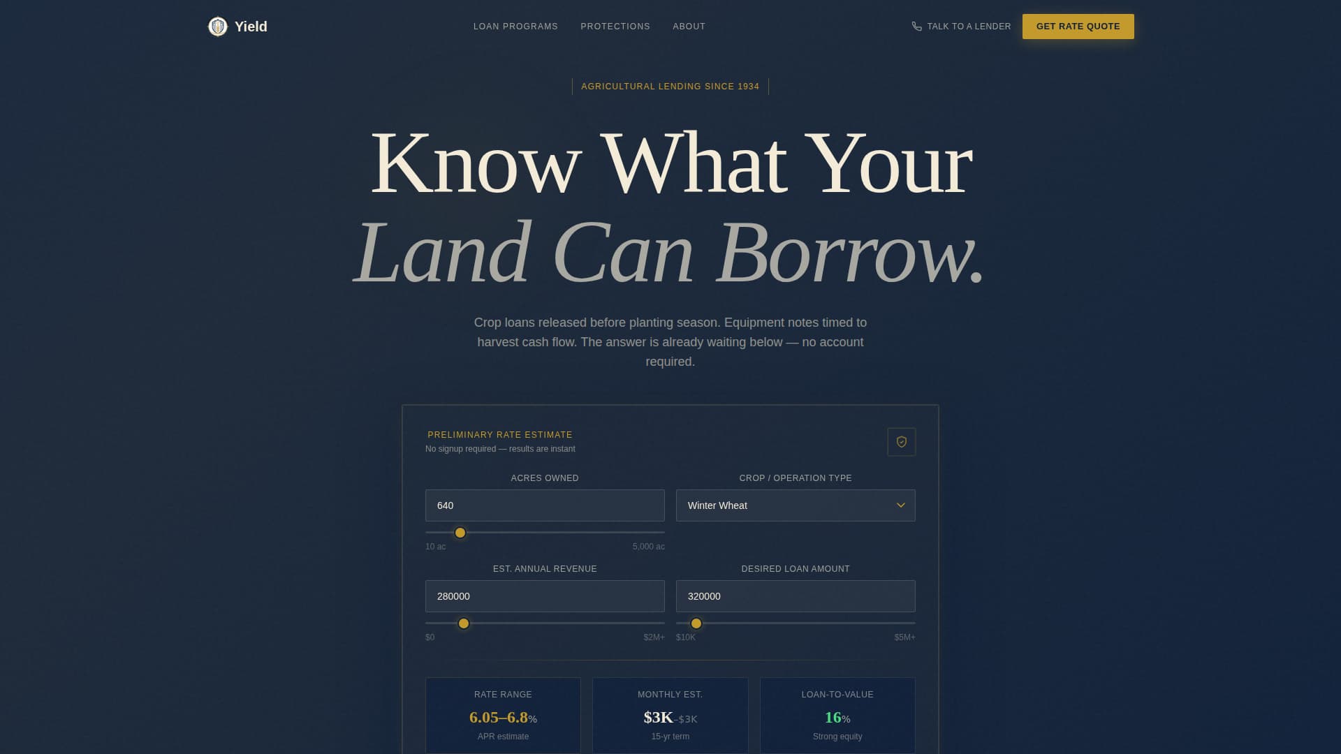 Bank & Financial Institution Cost Calculator Website Template