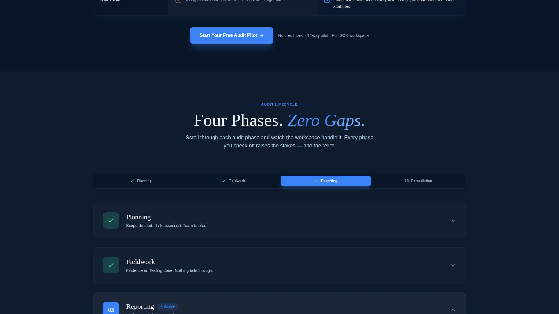 Auditworkspace - Powerful Compliance Landing Page Template