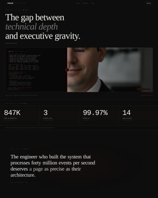 Folio - Immersive Executive Landing Page Template