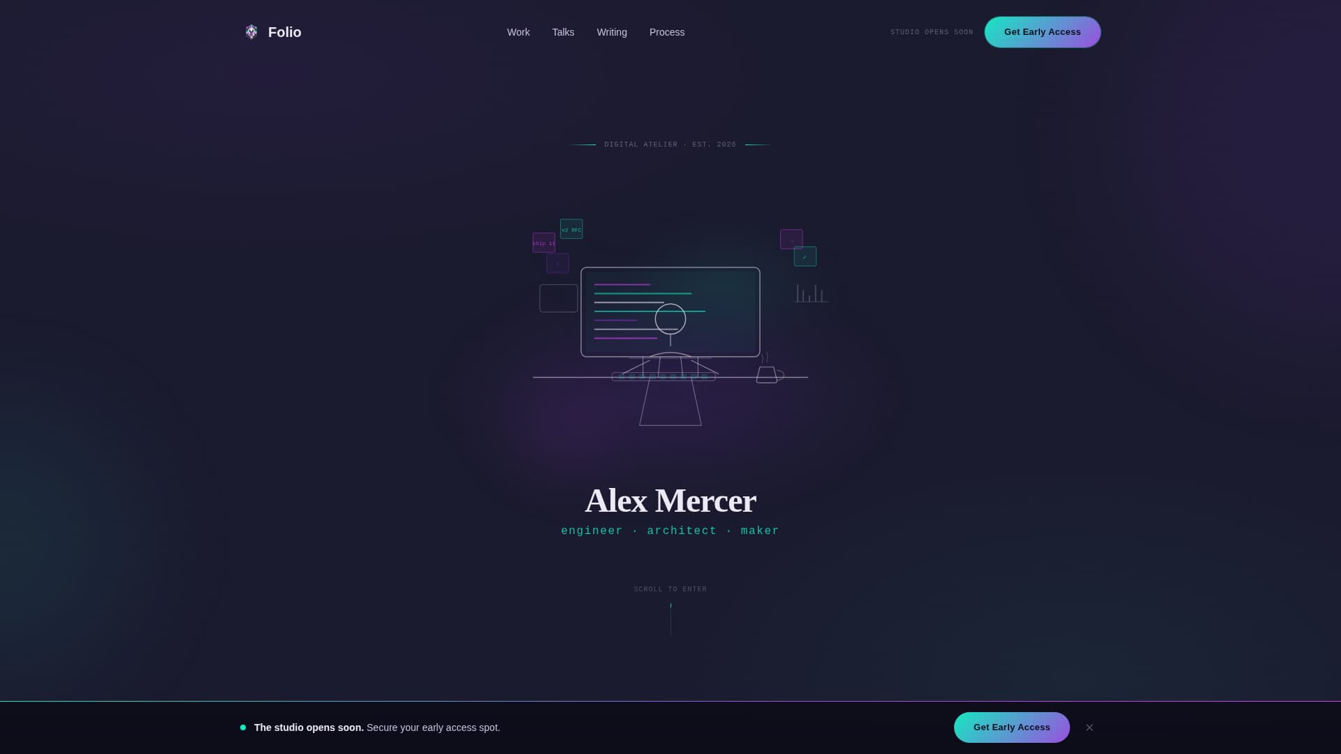 Folio - Stunning Techprofessional Landing Page Template