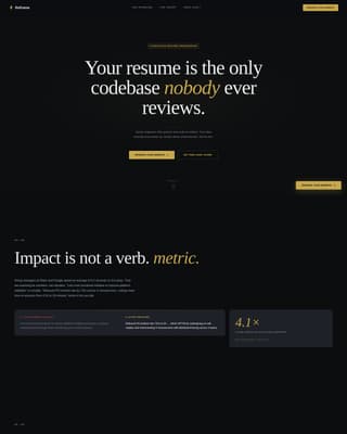 Reframe - Precision Techresume Landing Page Template