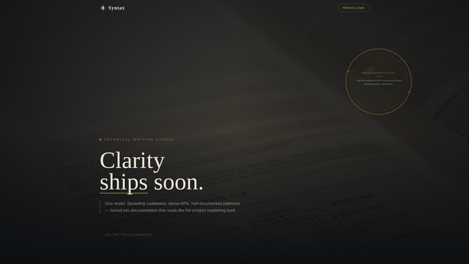 Syntax - Precision Technical Landing Page Template