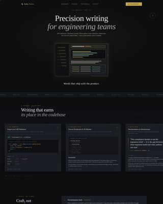 Folio - Precision Technicalwriter Landing Page Template