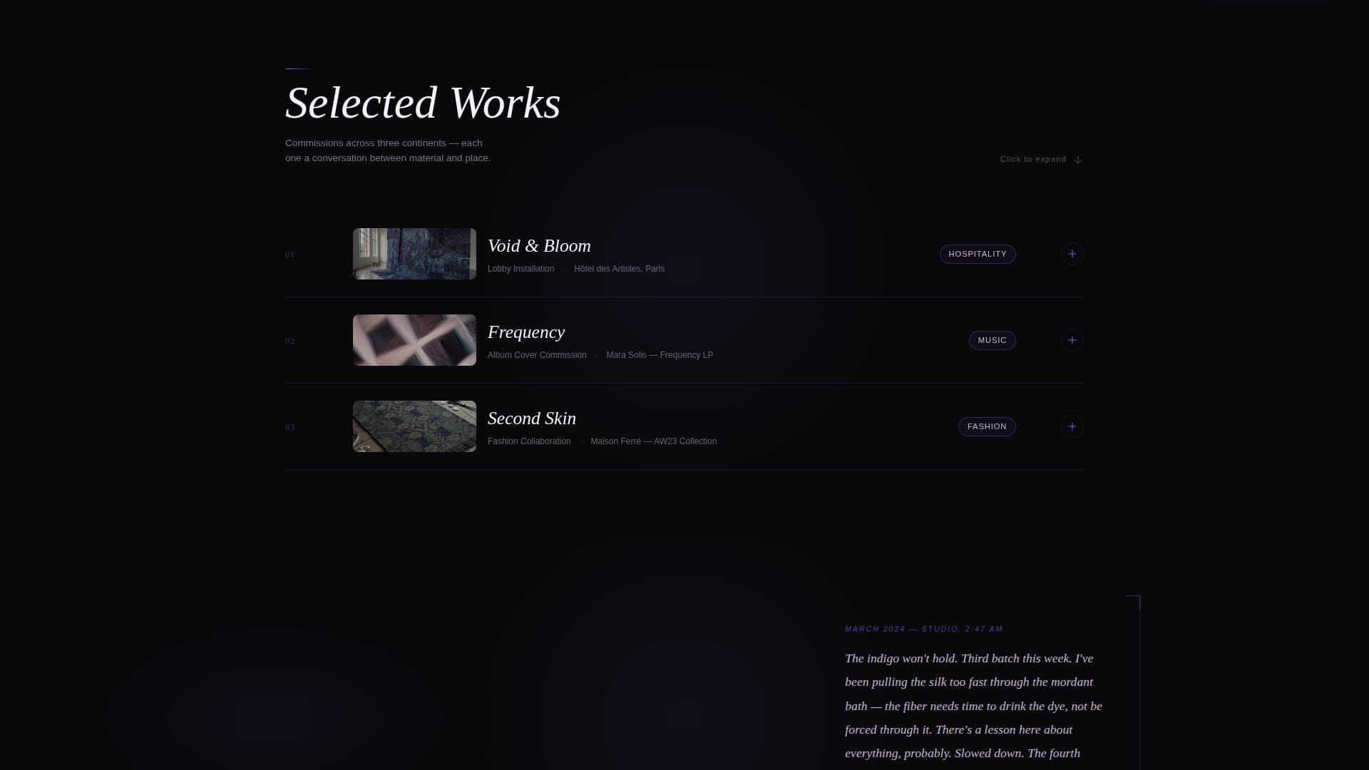 Weave - Immersive Textile Landing Page Template
