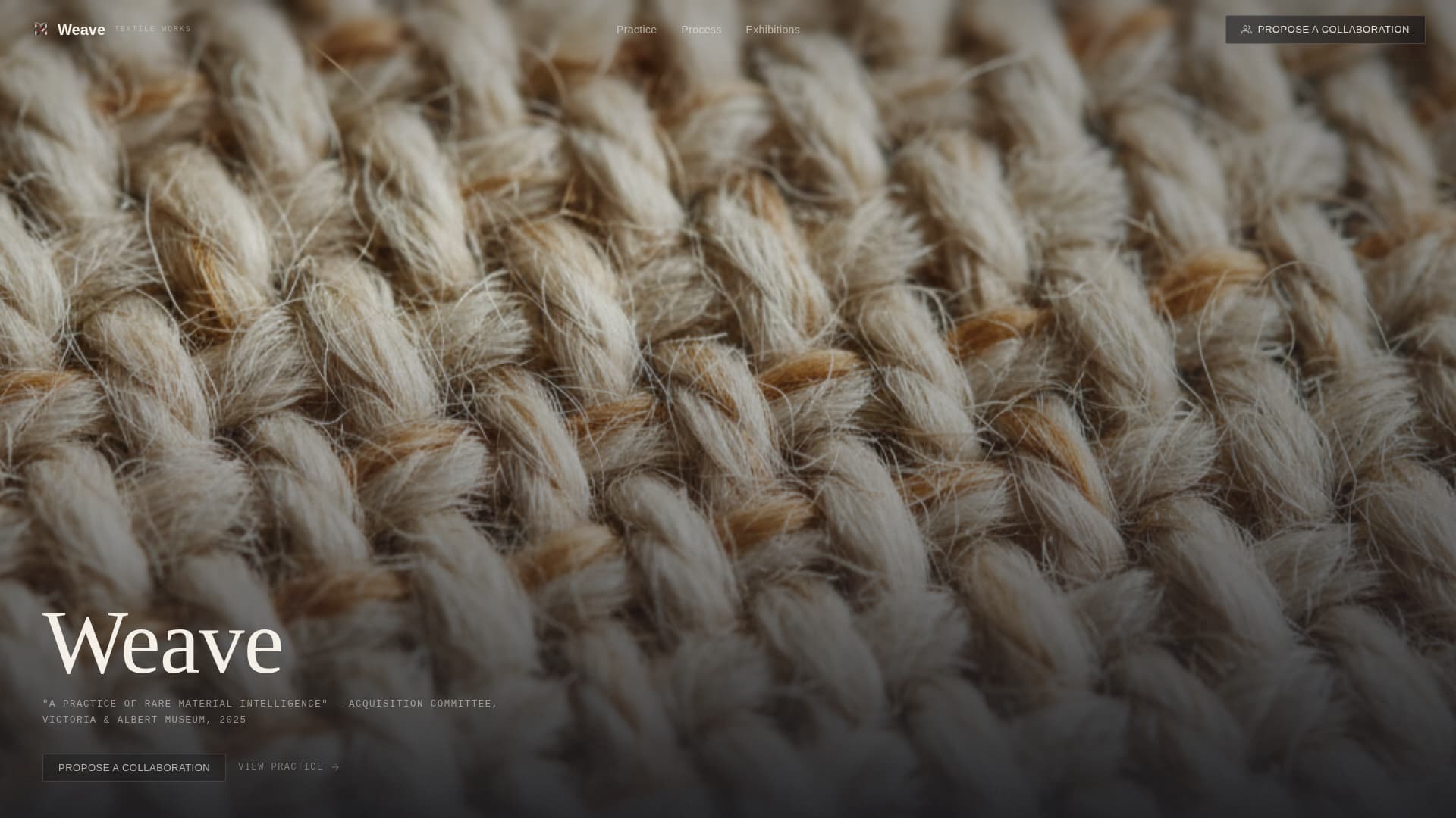 Weave - Artisan Textile Landing Page Template