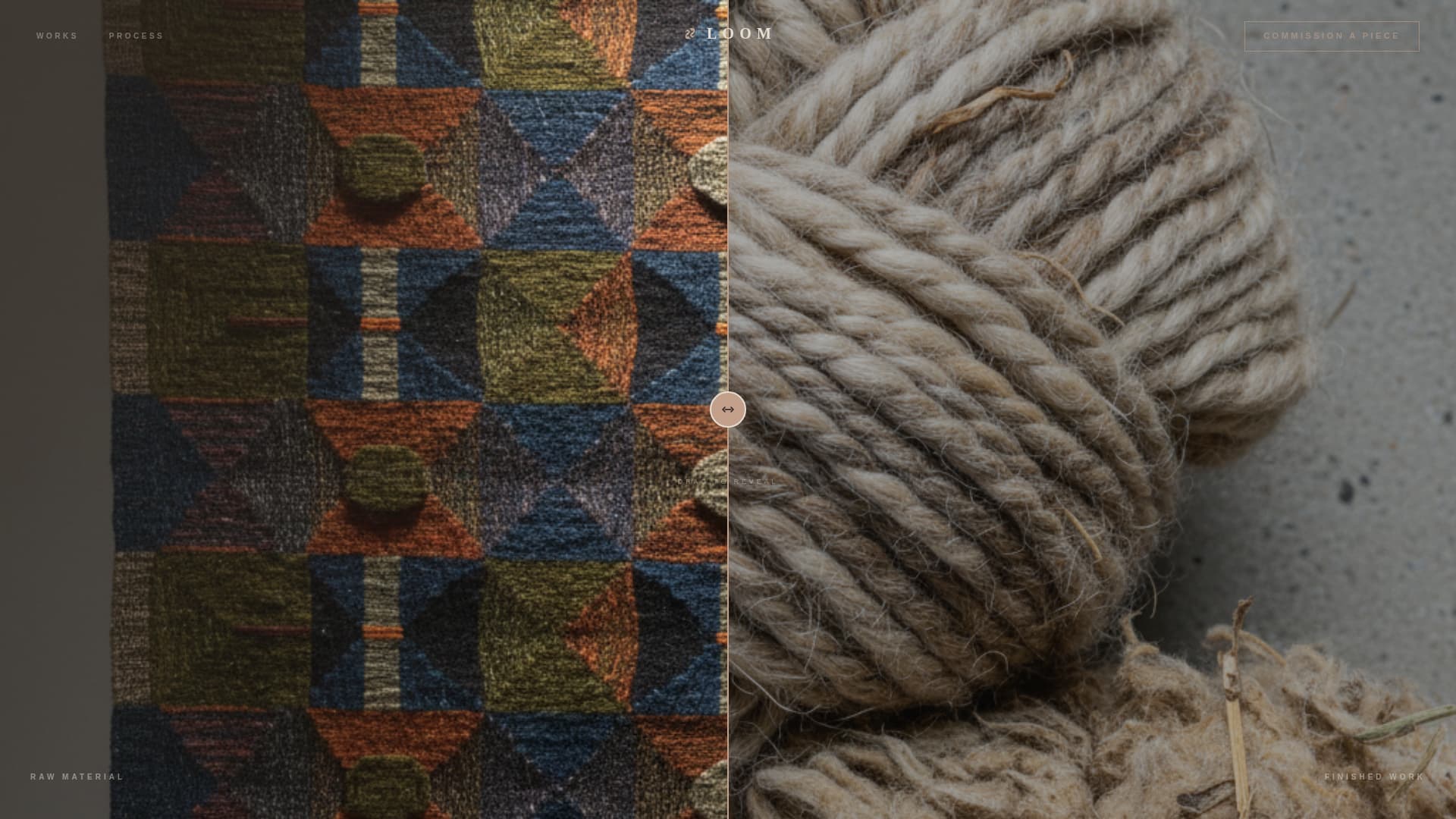 Loom - Sculptural Textile Landing Page Template