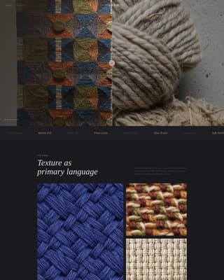 Loom - Sculptural Textile Landing Page Template