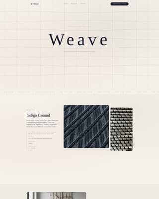 Textile Artist Portfolio Portfolio Website Template