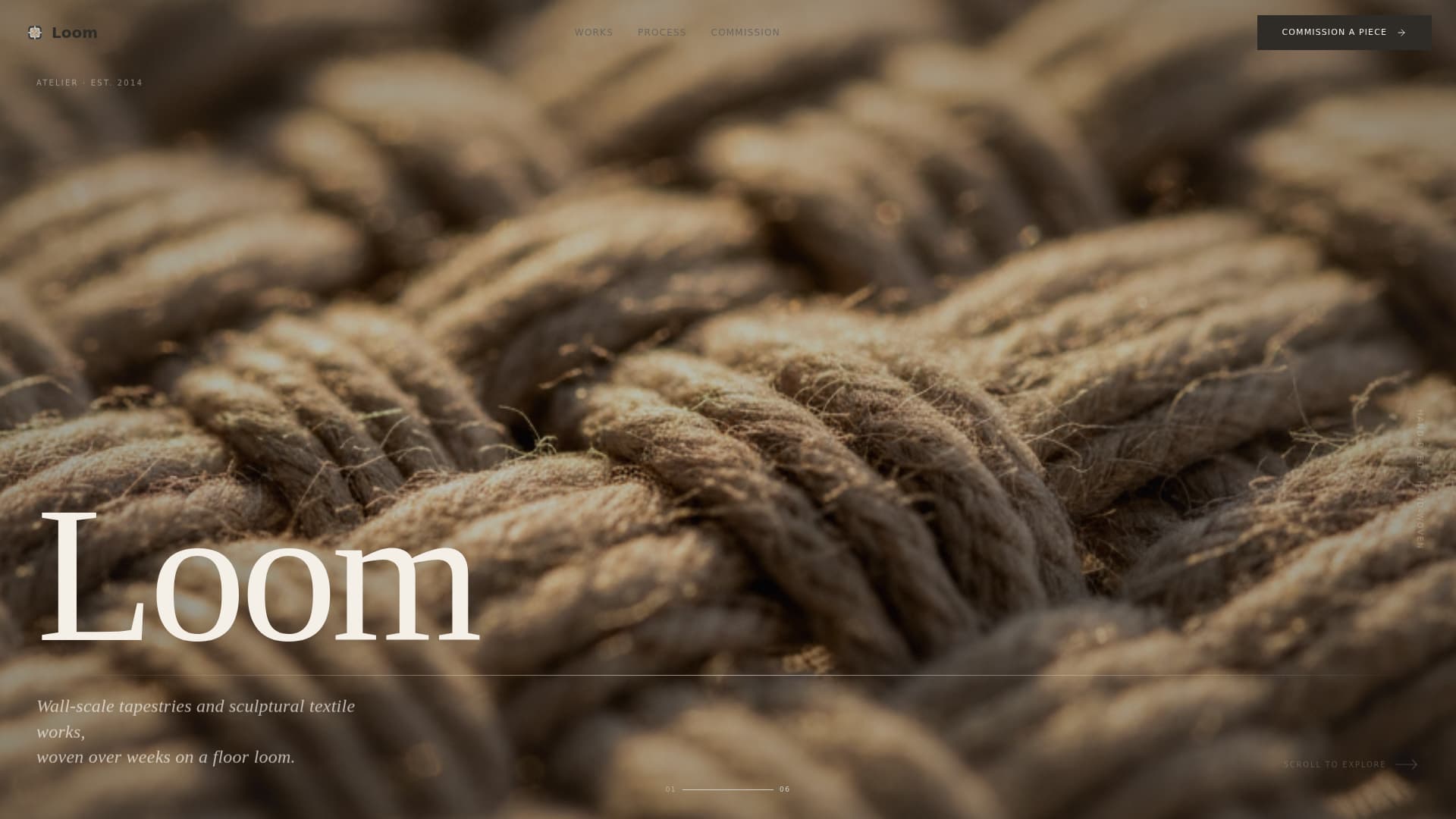 Loom - Artisan Textile Landing Page Template