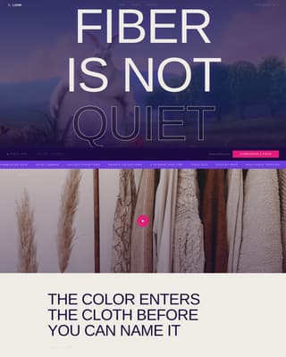 Loom - Immersive Textileartist Landing Page Template