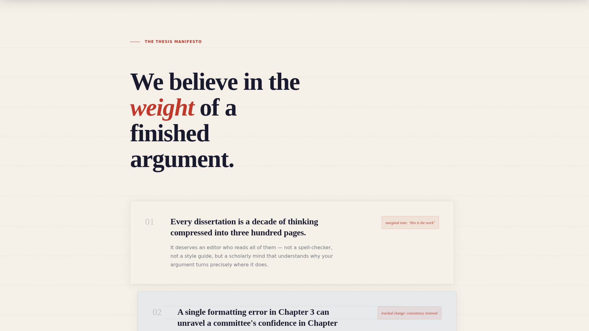 Thesis - Polished Dissertation Landing Page Template